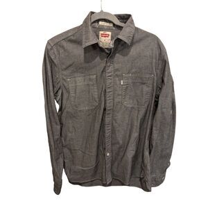 Vintage Levi's Button Up‎ Medium Long Sleeve  Sleeve Gray Trendy Buttons